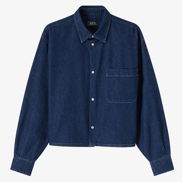 A.P.C. Jackets & Blazers - APC Samantha Denim Jacket/Shirt in Washed Indigo